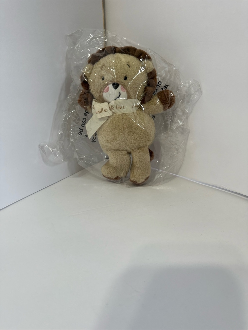 Plush Lion Decorative Accent - Cream and Brown mini